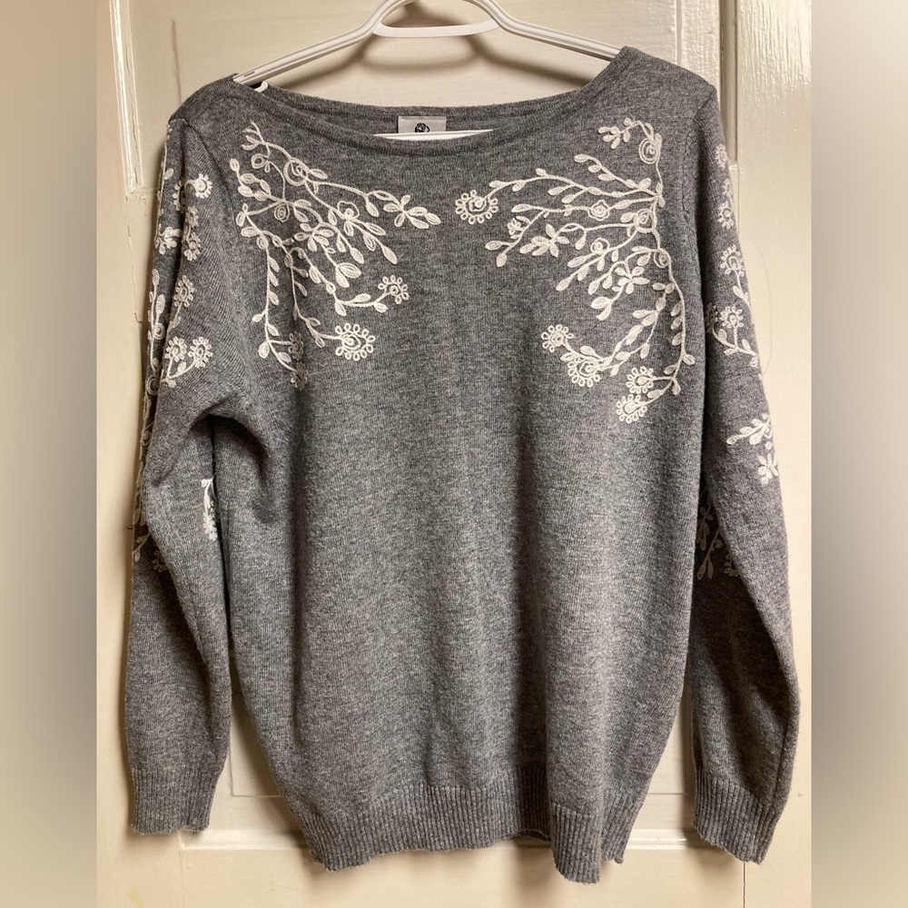 Rain and Rose embroidered sweater
